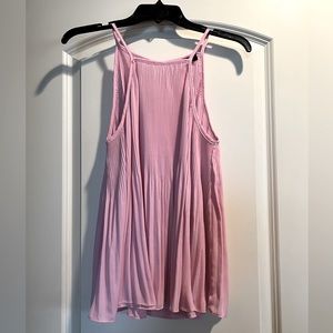 Nasty Gal Baby Pink Flowy Accordion Top